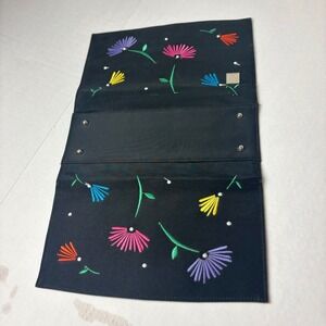 Miche Demi Rare Shell Interchangeable Handbag Black Floral Embroidered Botanical